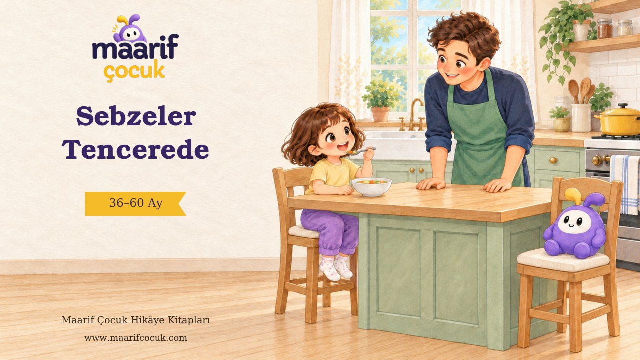 Sebzeler Tencerede — Maarif Çocuk kitap kapağı