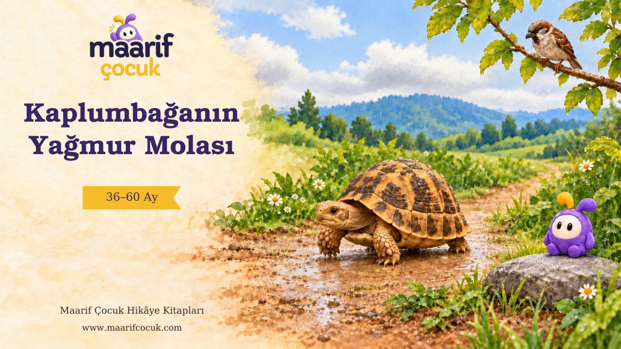 Kaplumbağanın Yağmur Molası — Maarif Çocuk kitap kapağı