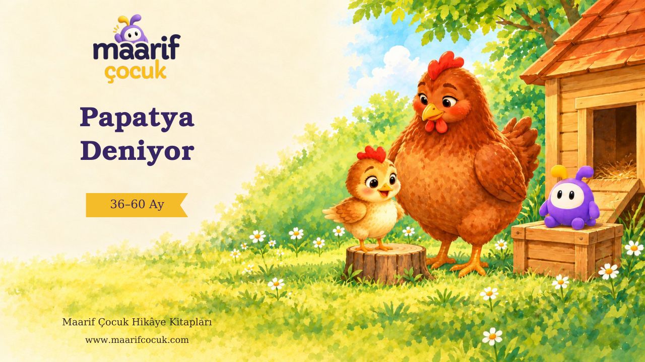Papatya Deniyor — Maarif Çocuk kitap kapağı