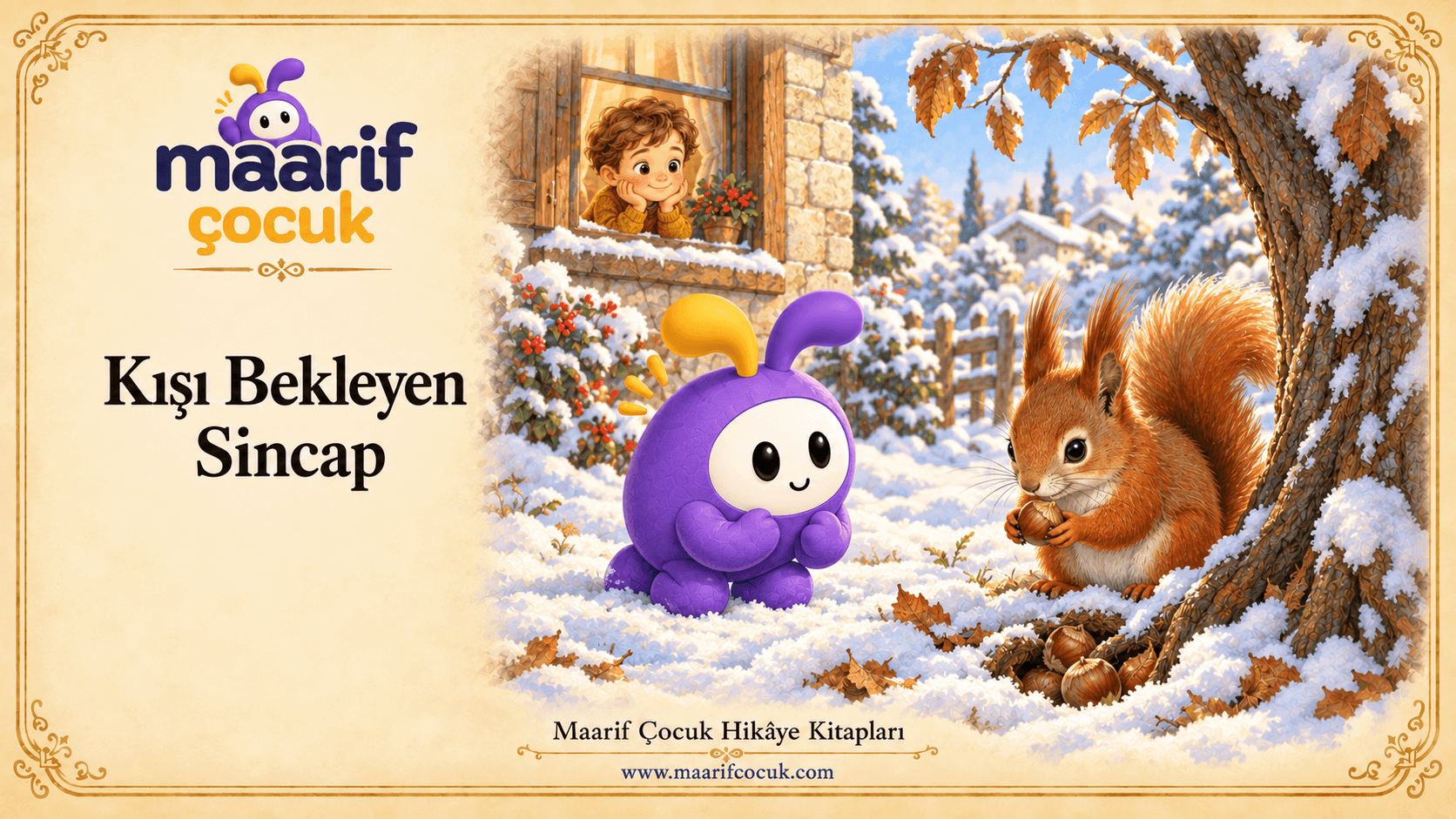 Kışı Bekleyen Sincap — Maarif Çocuk kitap kapağı