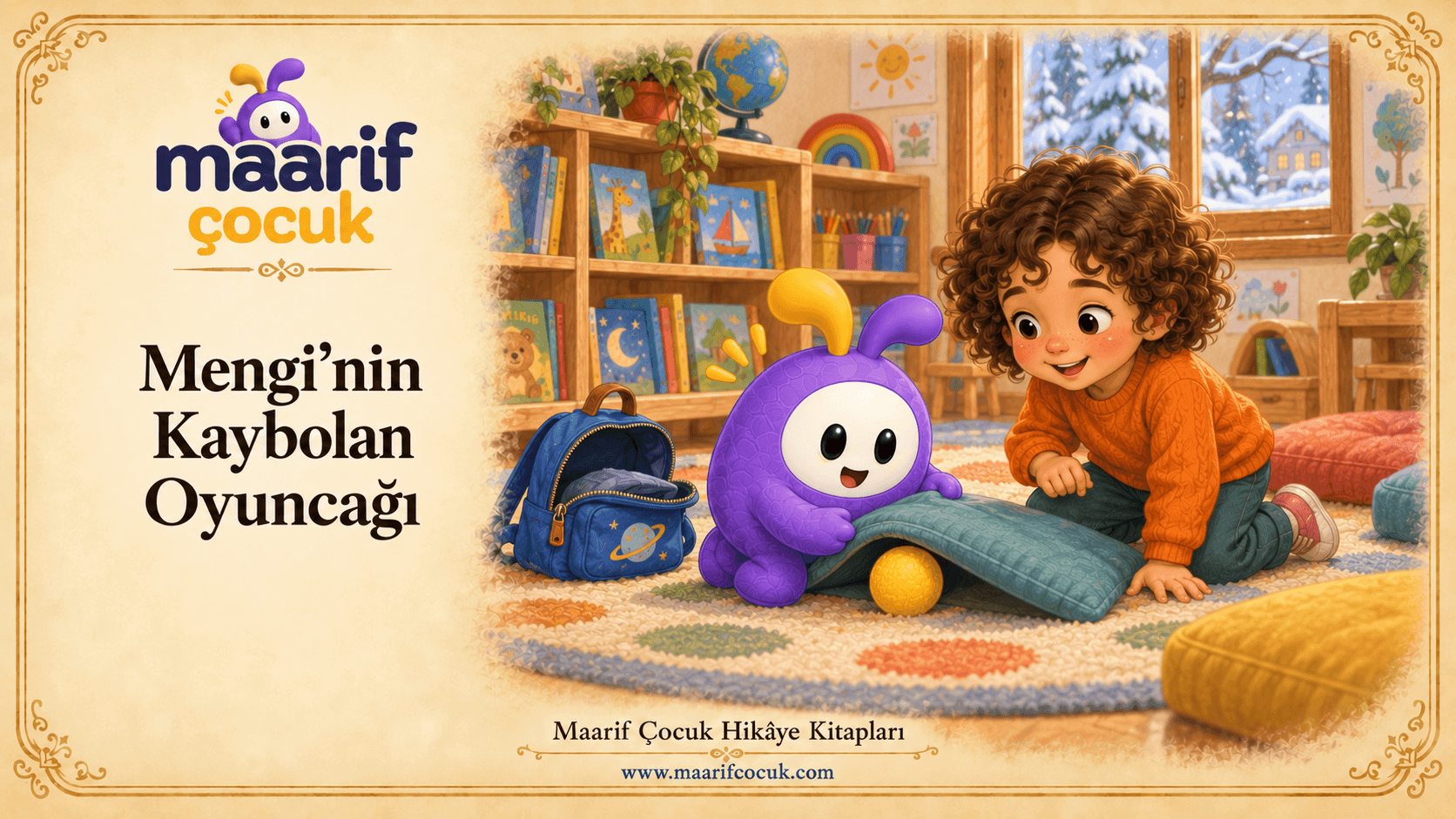 Mengi’nin Kaybolan Oyuncağı — Maarif Çocuk kitap kapağı