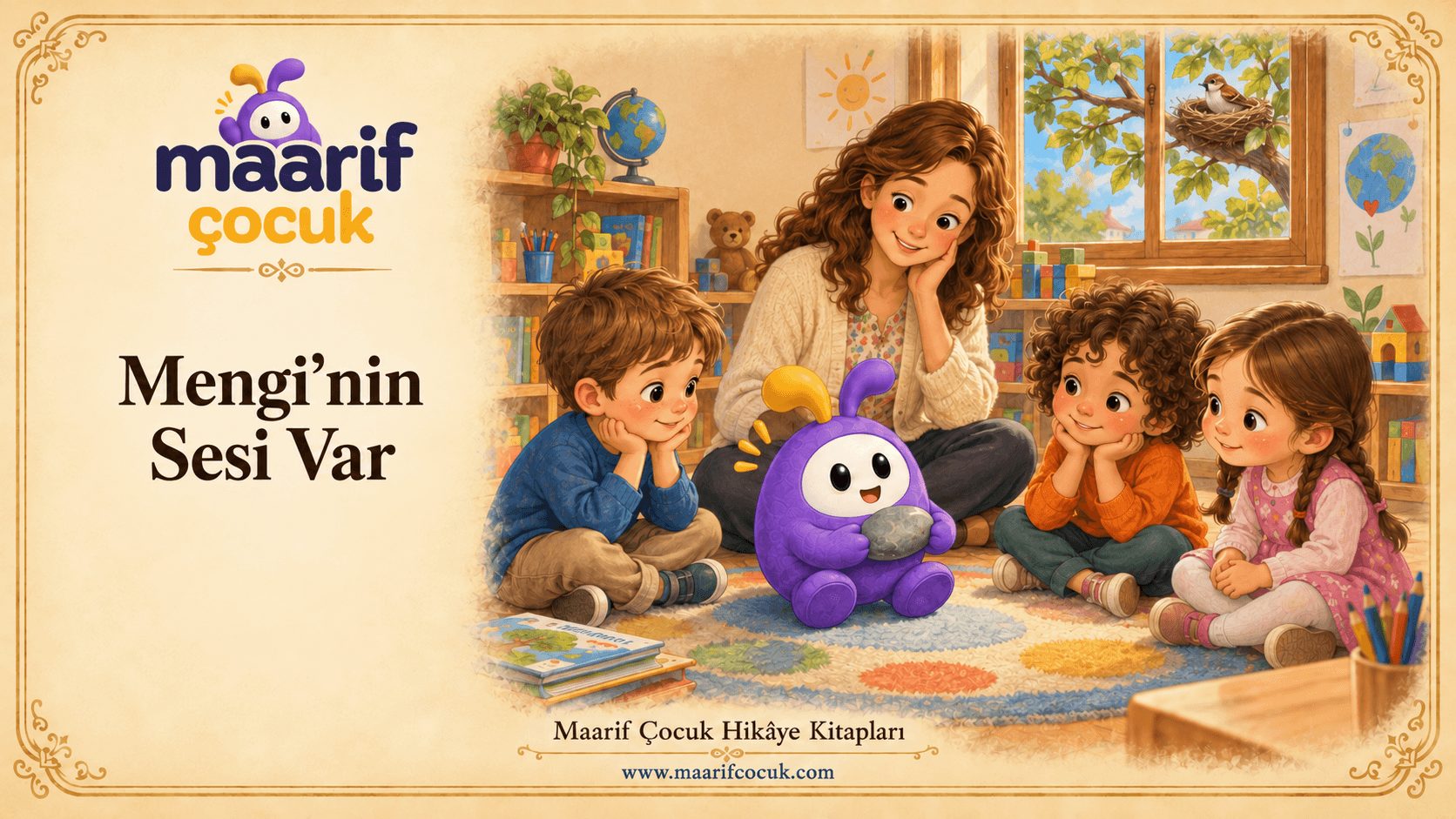 Mengi’nin Sesi Var — Maarif Çocuk kitap kapağı
