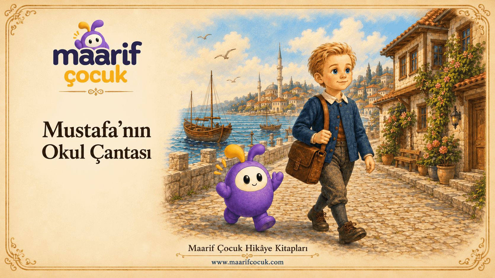 Mustafa’nın Okul Çantası — Maarif Çocuk kitap kapağı