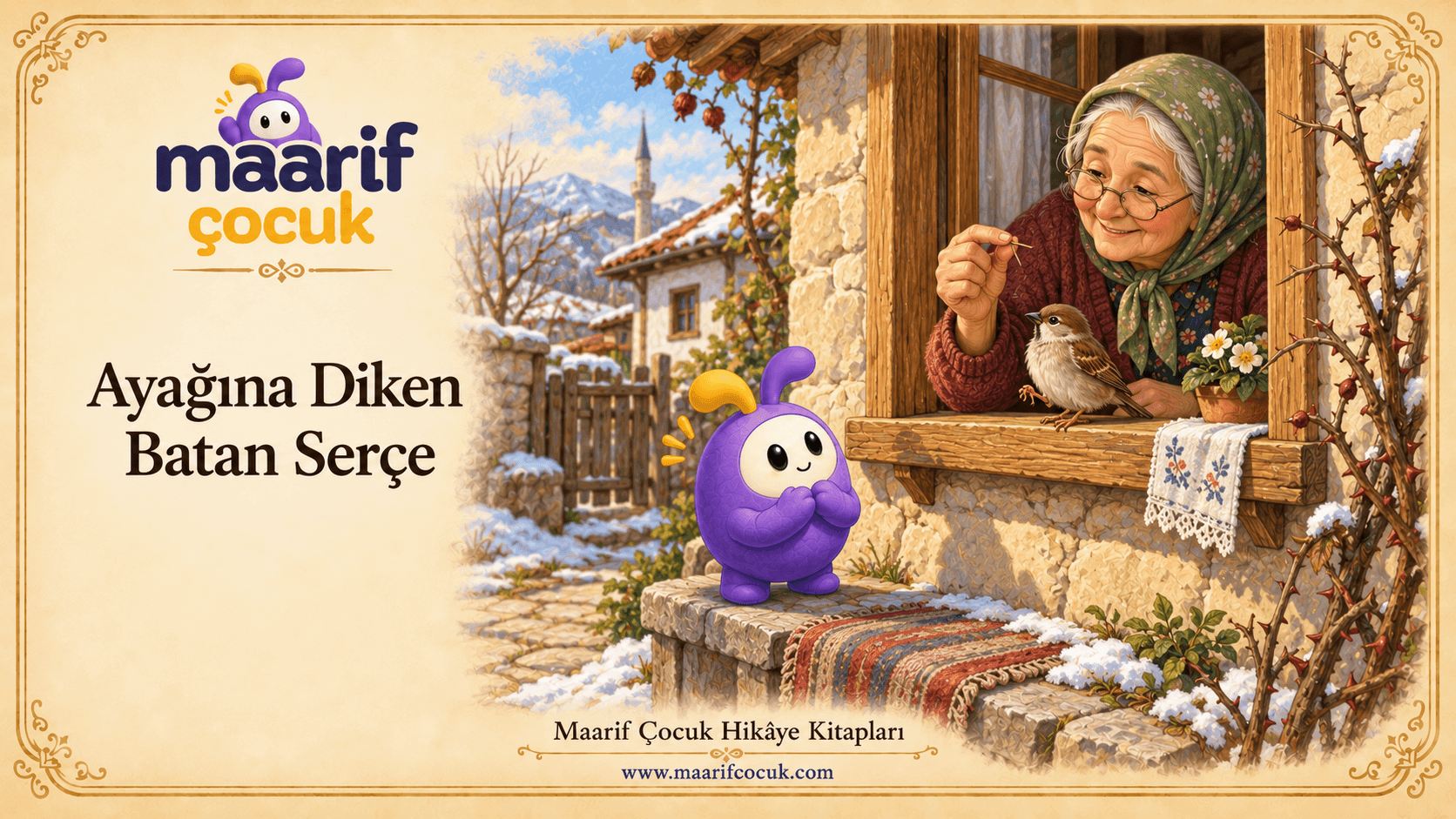 Ayağına Diken Batan Serçe — Maarif Çocuk kitap kapağı