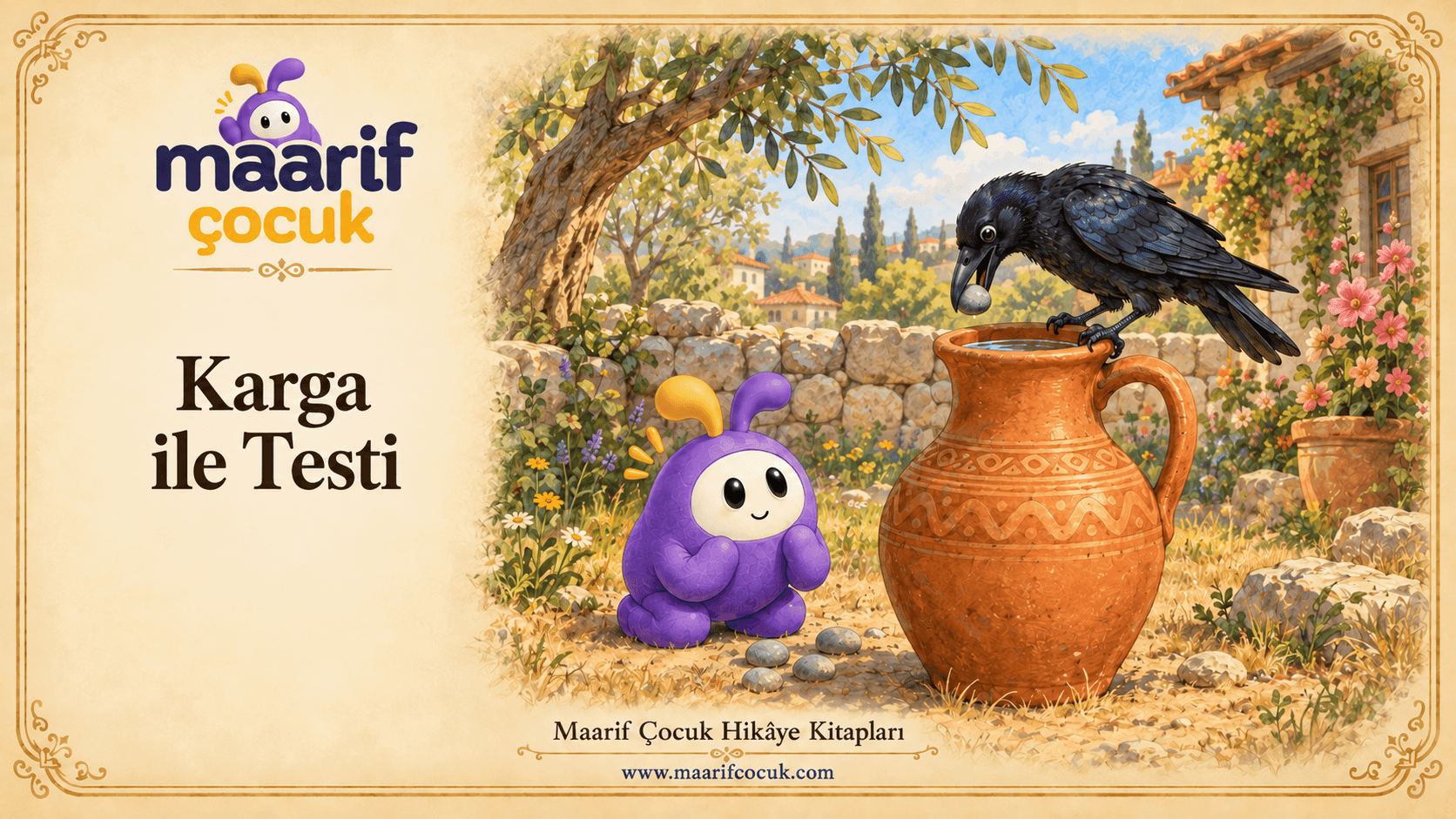 Karga ile Testi — Maarif Çocuk kitap kapağı