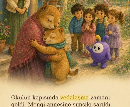 Maarif Çocuk resimli hikâye kitabından bir sayfa